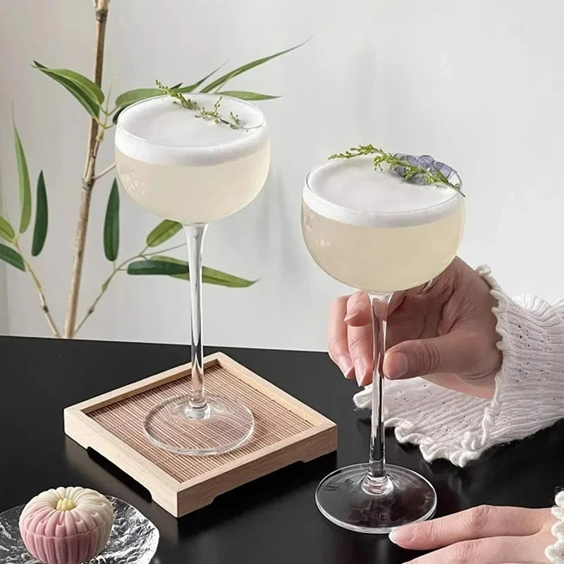 Bartender Black Tilted Martini Glass