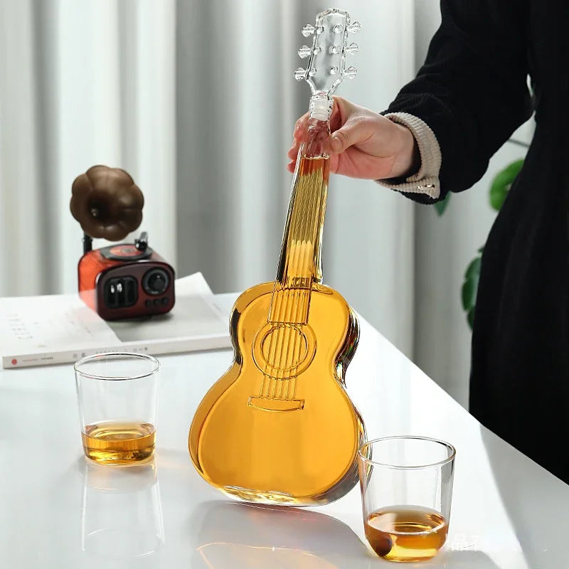 High Borosilicate Glass Wine Bottle Guitar Violin Decanter