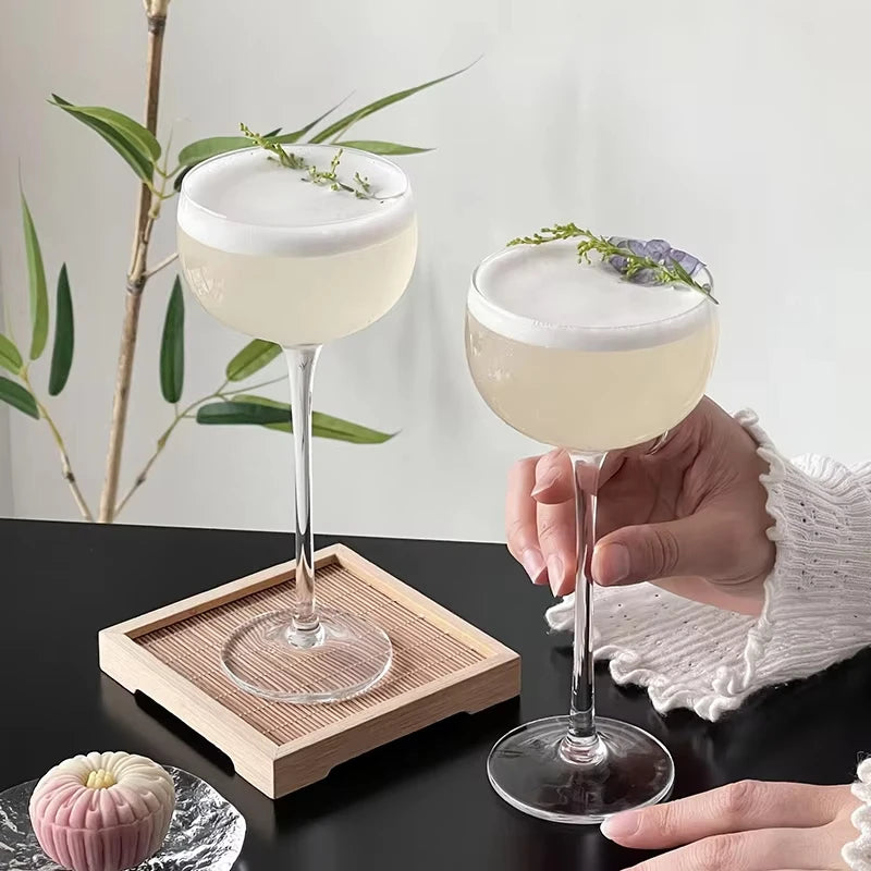 Bartender Black Tilted Martini Glass