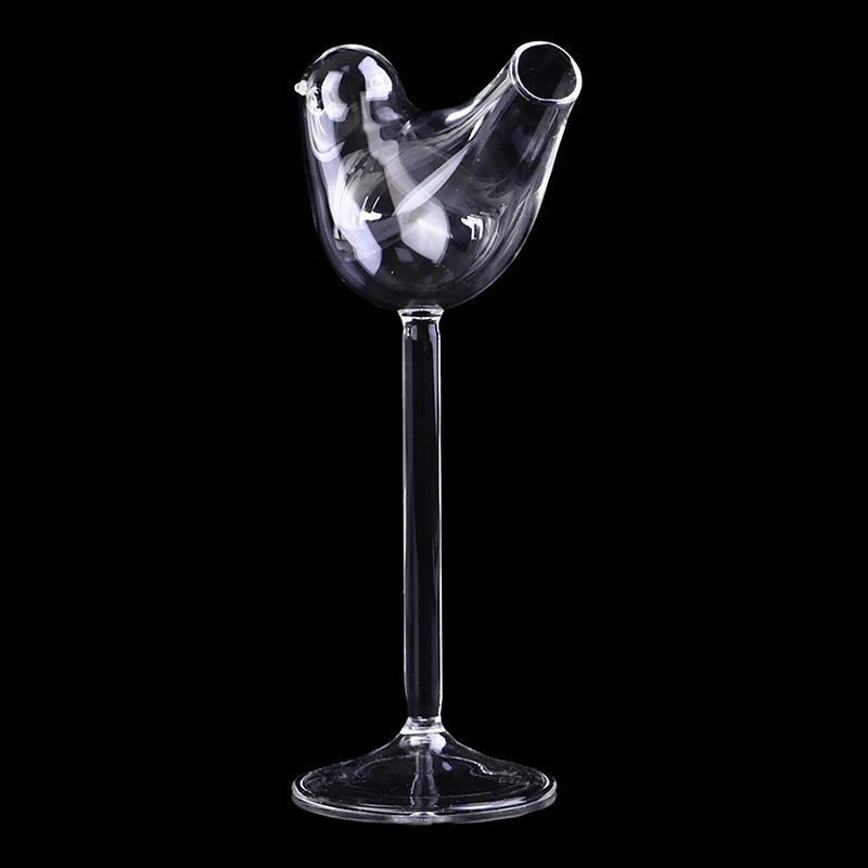 Bartender Black Bird-Shaped Cocktail Glass - Single