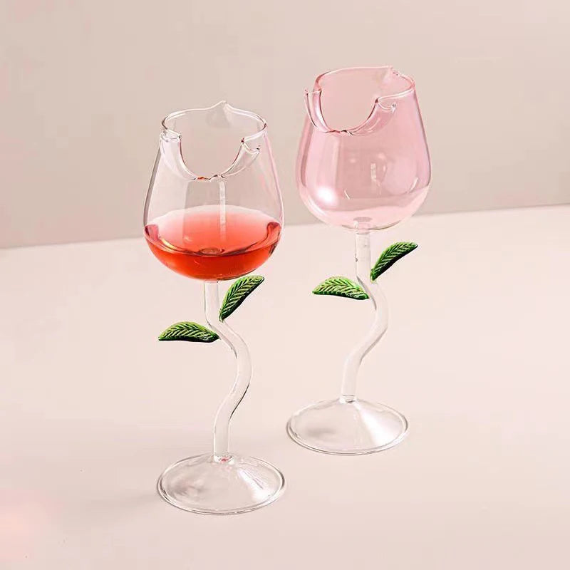 Rose Wine Glasses