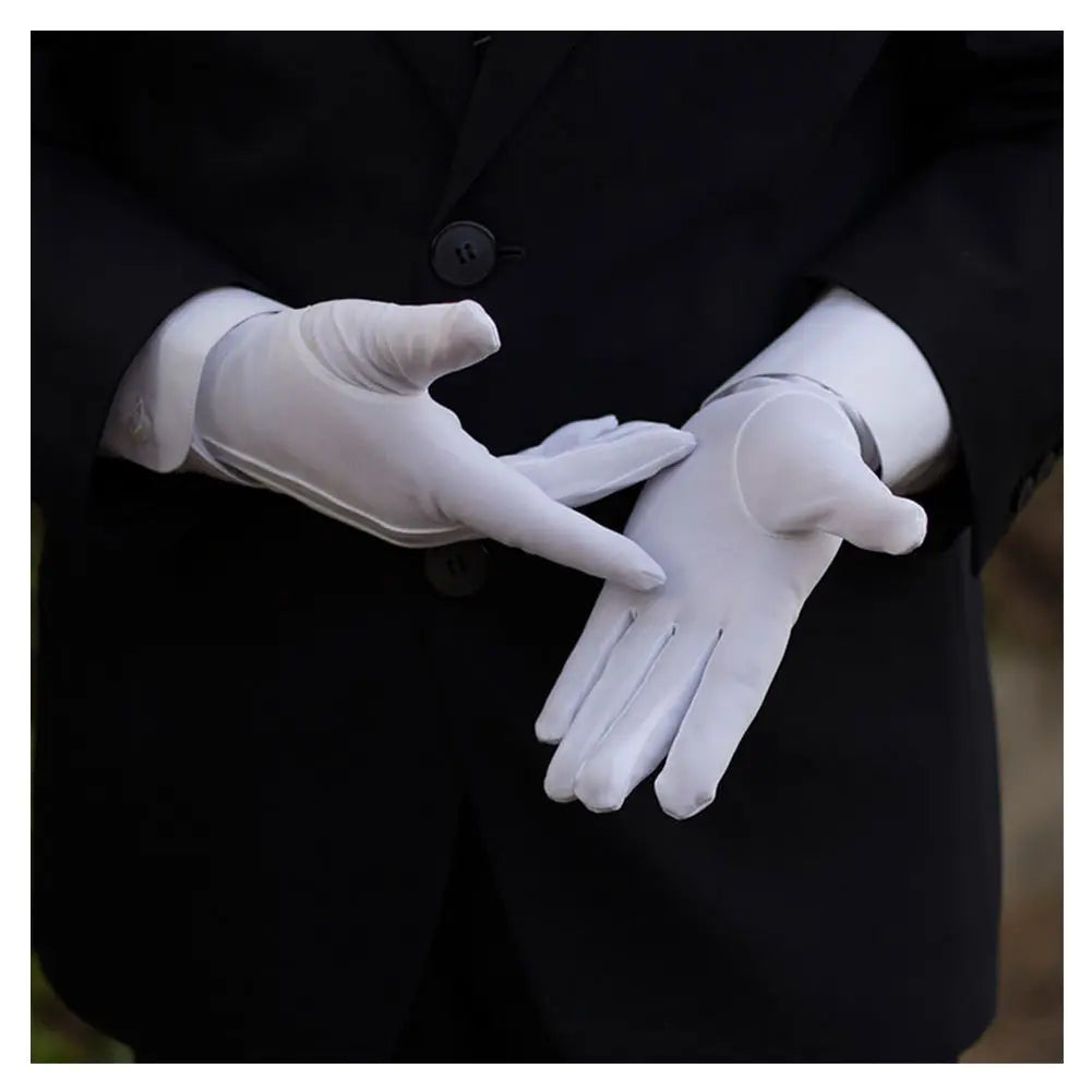 1 Pair Unisex White Cotton Work Gloves Serving/Waiters/Bartenders