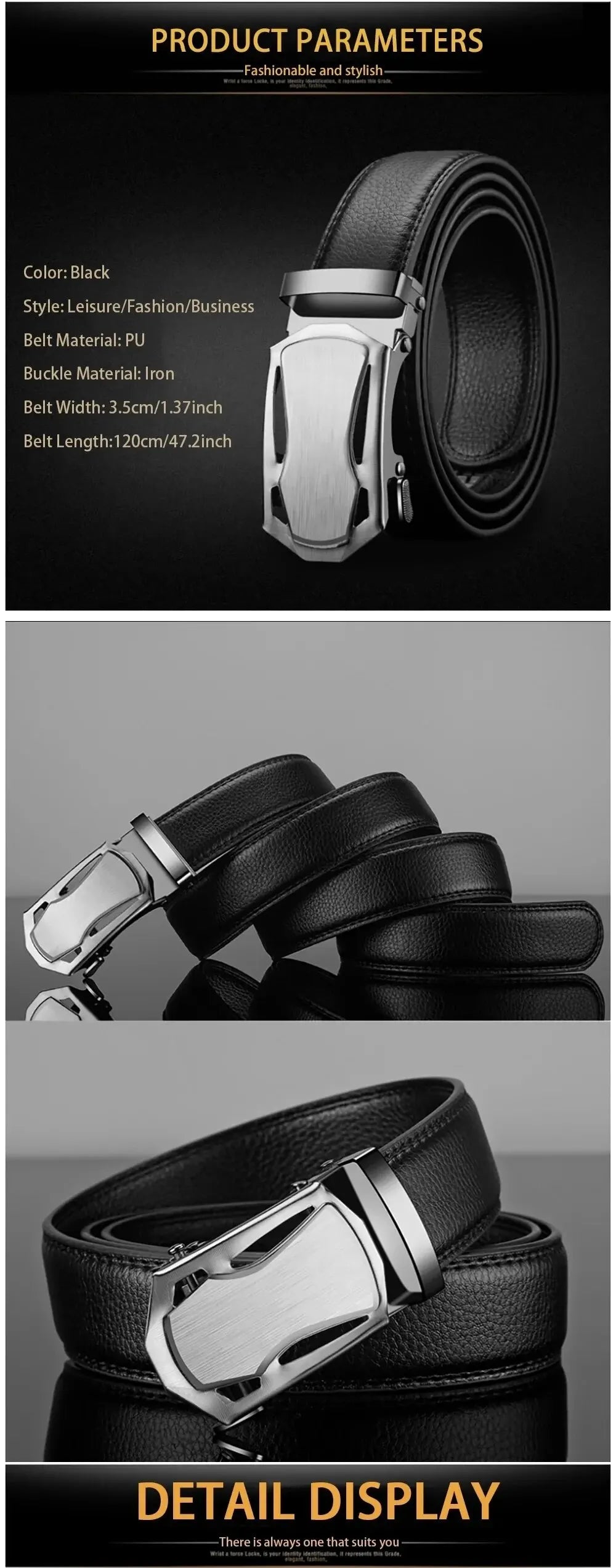 Bartender Black Signature Belt