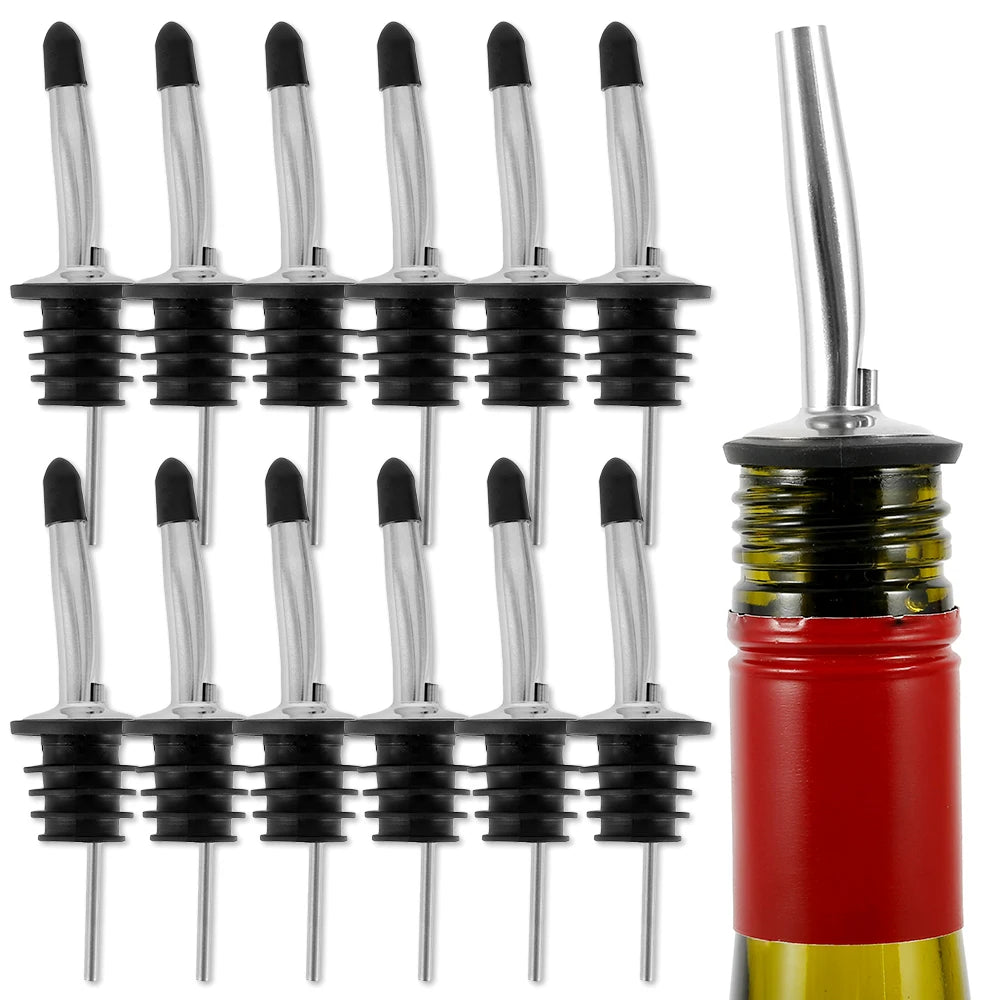 12pcs Stainless Steel Classic Bottle Pourers