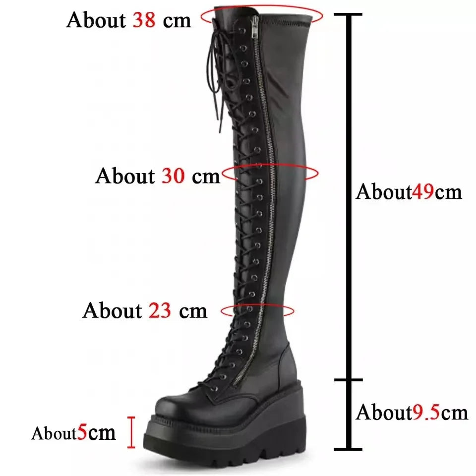 Thigh High Motorcycle Boot Over The Knee