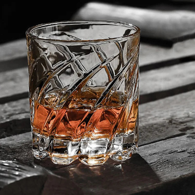 Bartender Black Diamond Cut Whiskey Glass