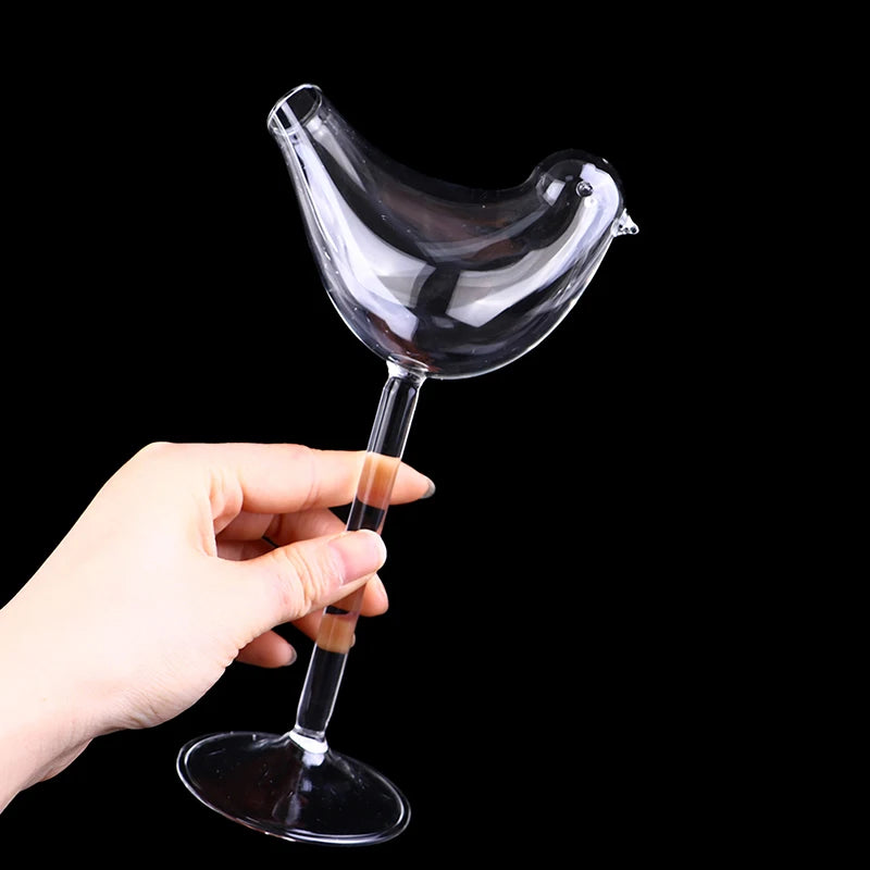 Bartender Black Bird-Shaped Cocktail Glass - Single