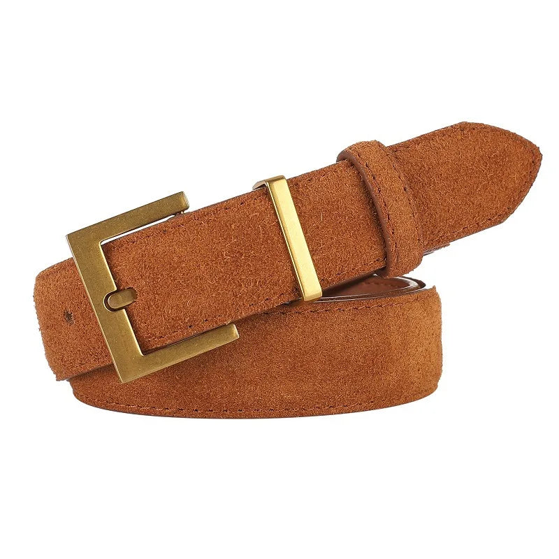 New Luxury Double Genuine Leather Belt for Women