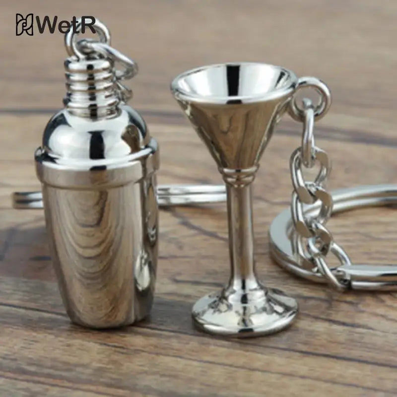 3D Mini Cocktail Shaker / Martini Keychain