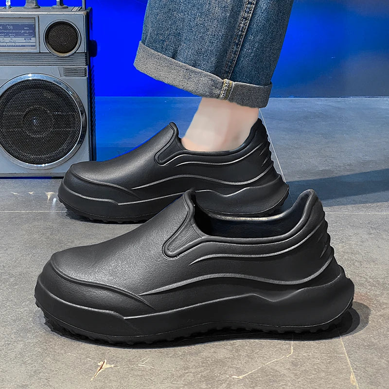 Bartender Black Men's Non-Slip Kitchen Work Shoes