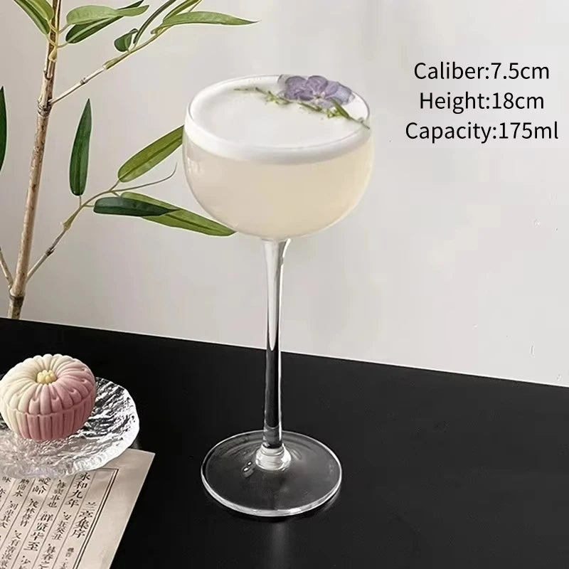 Bartender Black Tilted Martini Glass