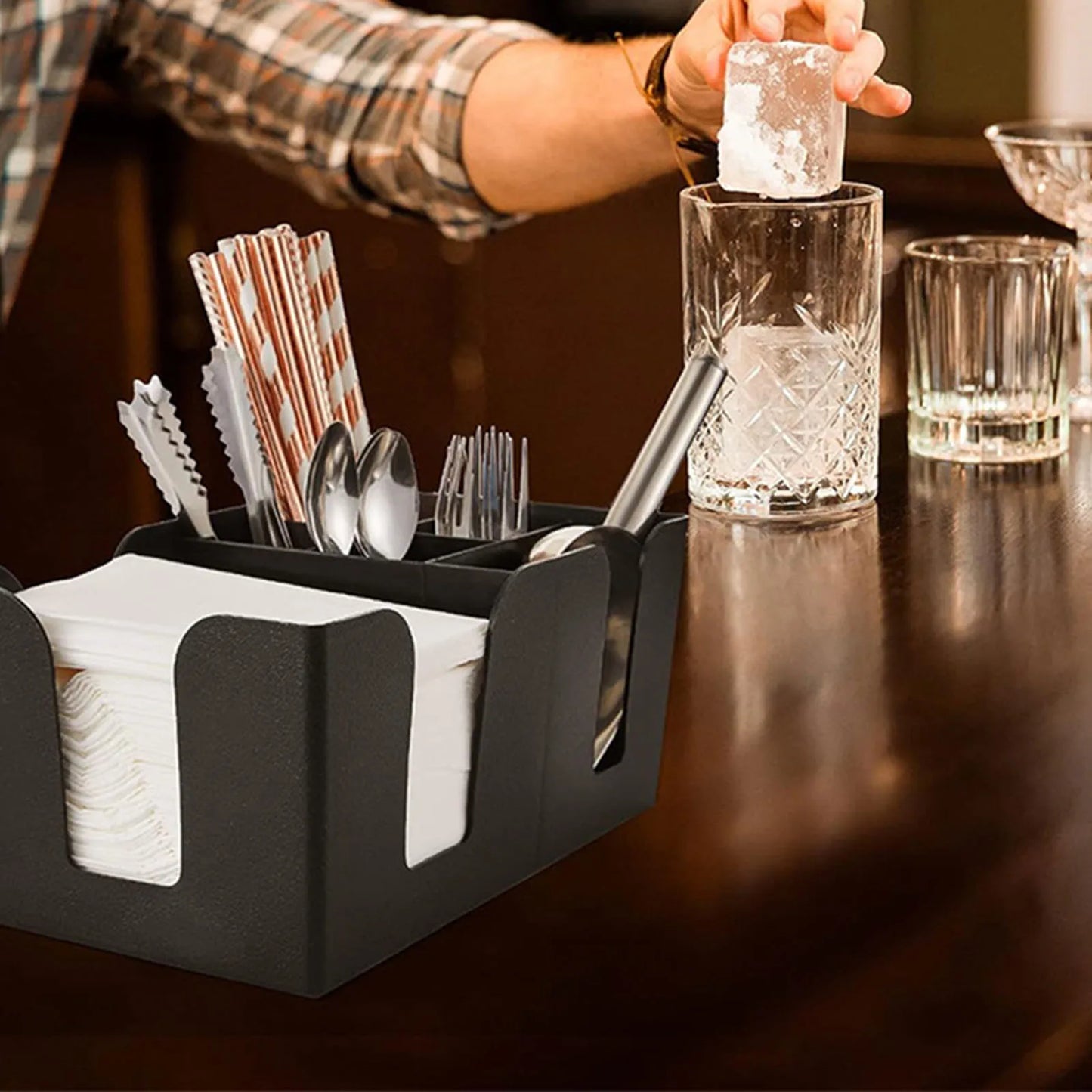 Bar Caddy Organizer Portable Bartender Accessories