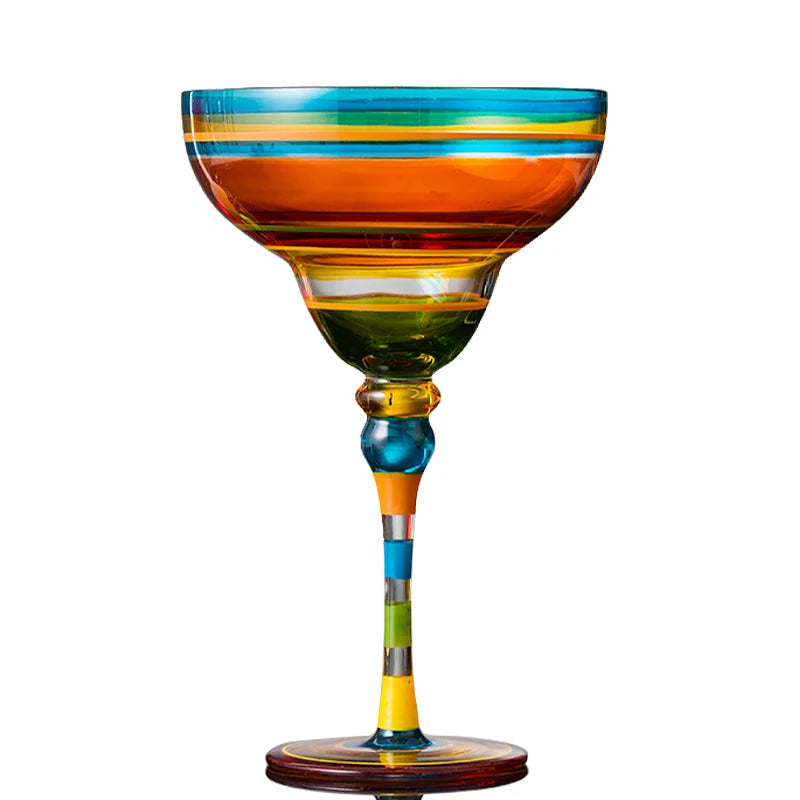 Bartender Black Handmade Colorful Cocktail Goblet