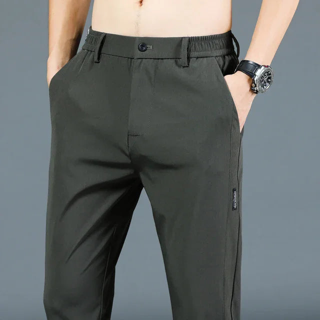 Bartender Black Men's Breathable Slim Bar Pants