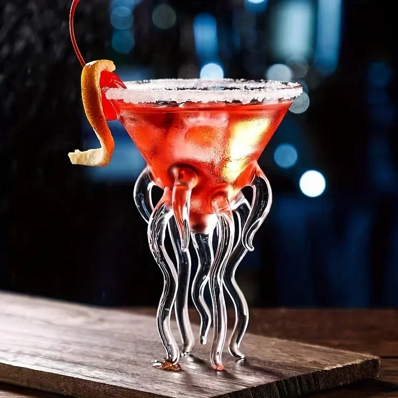 Bartender Black Octopus Cocktail Glass