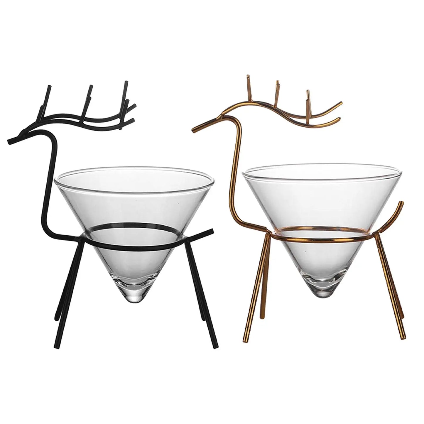 Deer Martini Glass