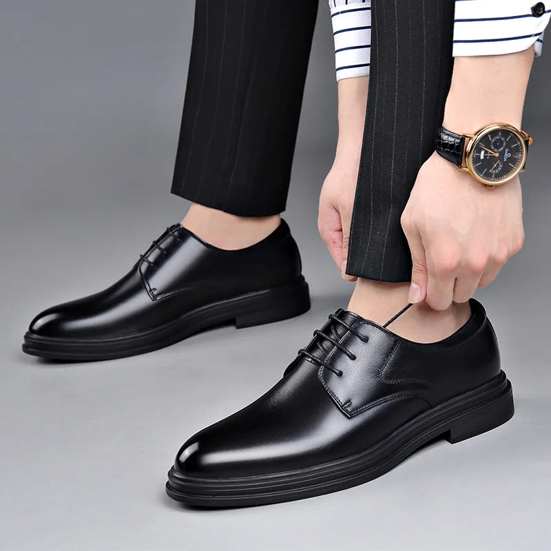 Bartender Black Men's Business Leather Oxford Shoes
