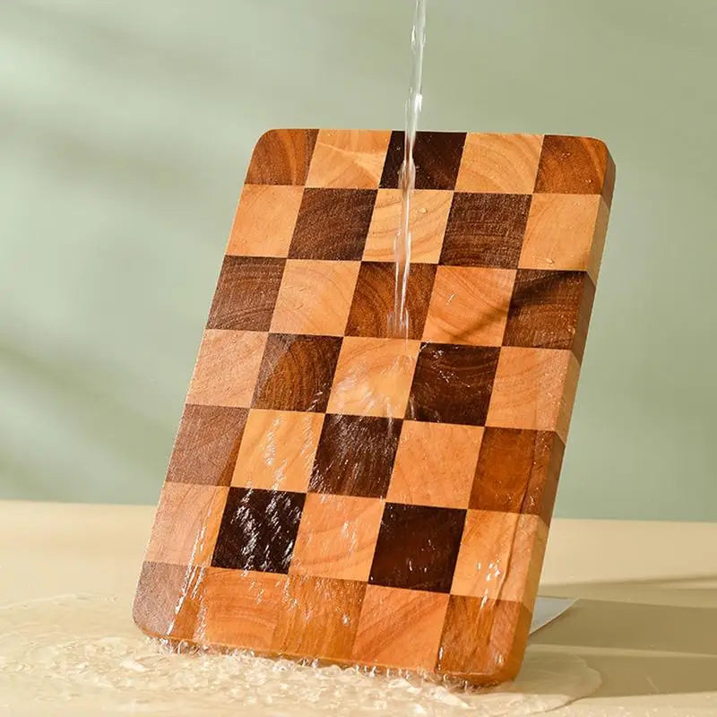 Checkerboard Beech Wood Cutting Board