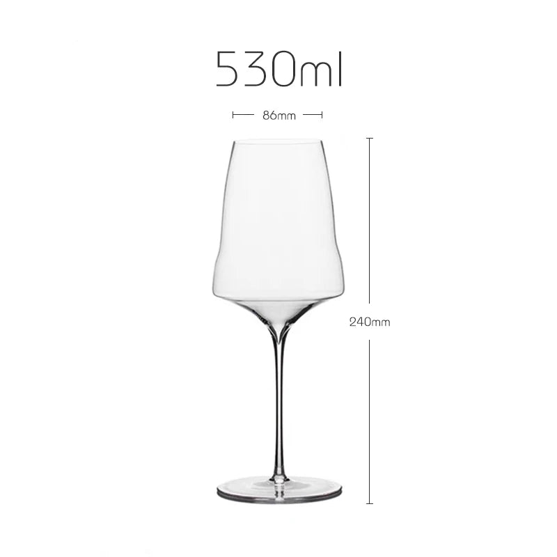 Bartender Black Crystal Wine Glass