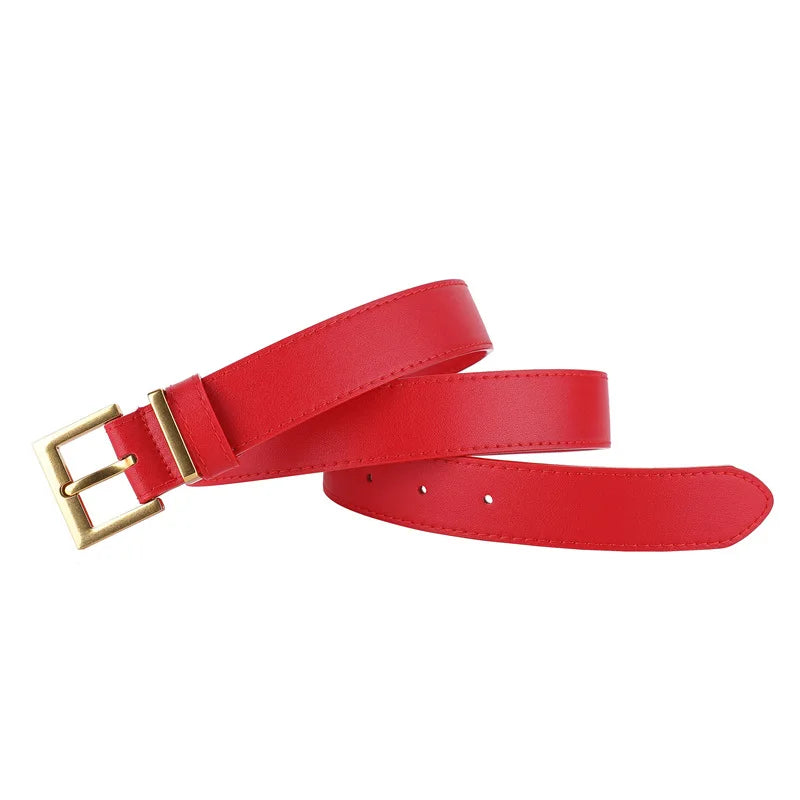 New Luxury Double Genuine Leather Belt for Women