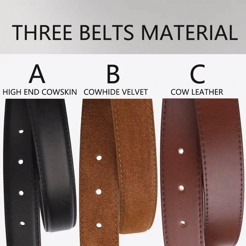 New Luxury Double Genuine Leather Belt for Women