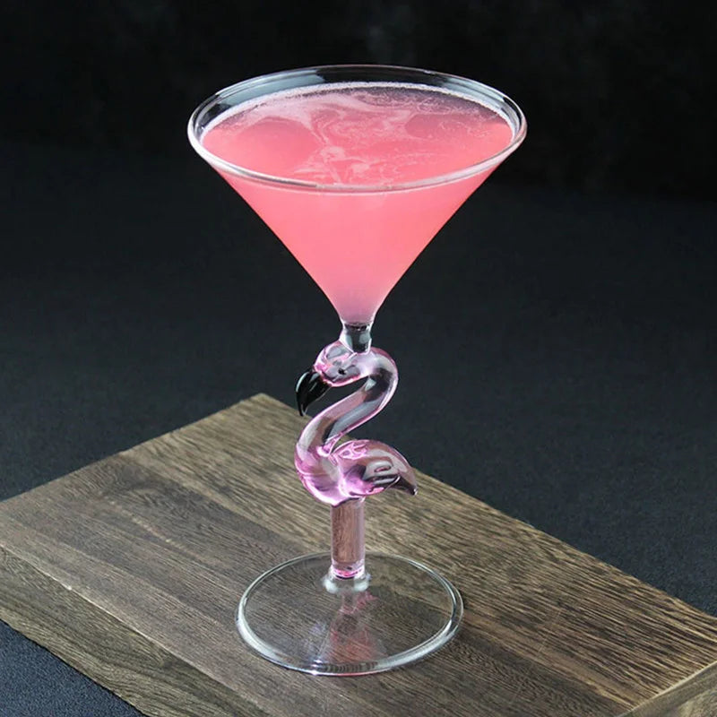 Bartender Black Cocktail Goblet Glass with Pipette