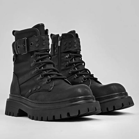 Bartender Black Retro British Ankle Boots