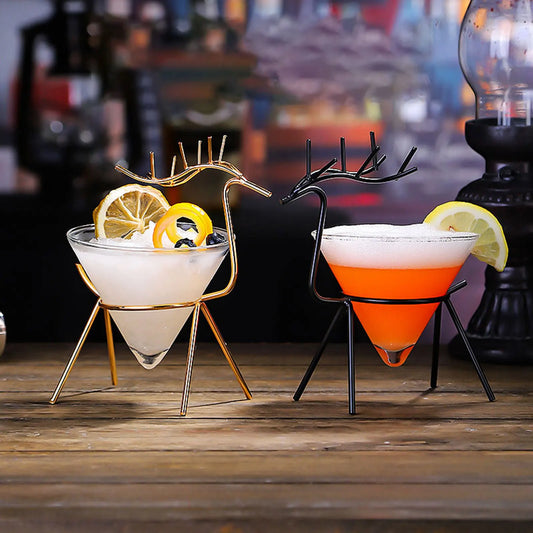 Deer Martini Glass