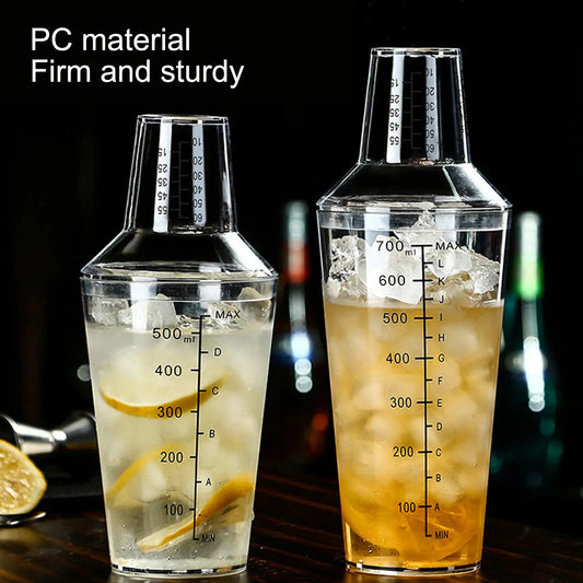 500/700ml Cocktail Shaker Transparent Mixing Glass