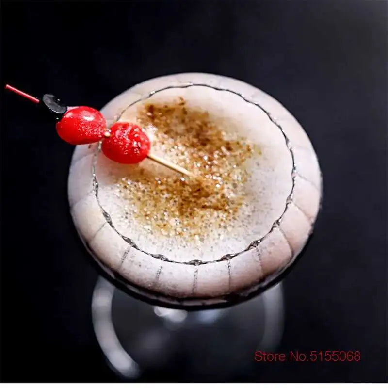 Bartender Black Roman Column Cocktail Glass Set