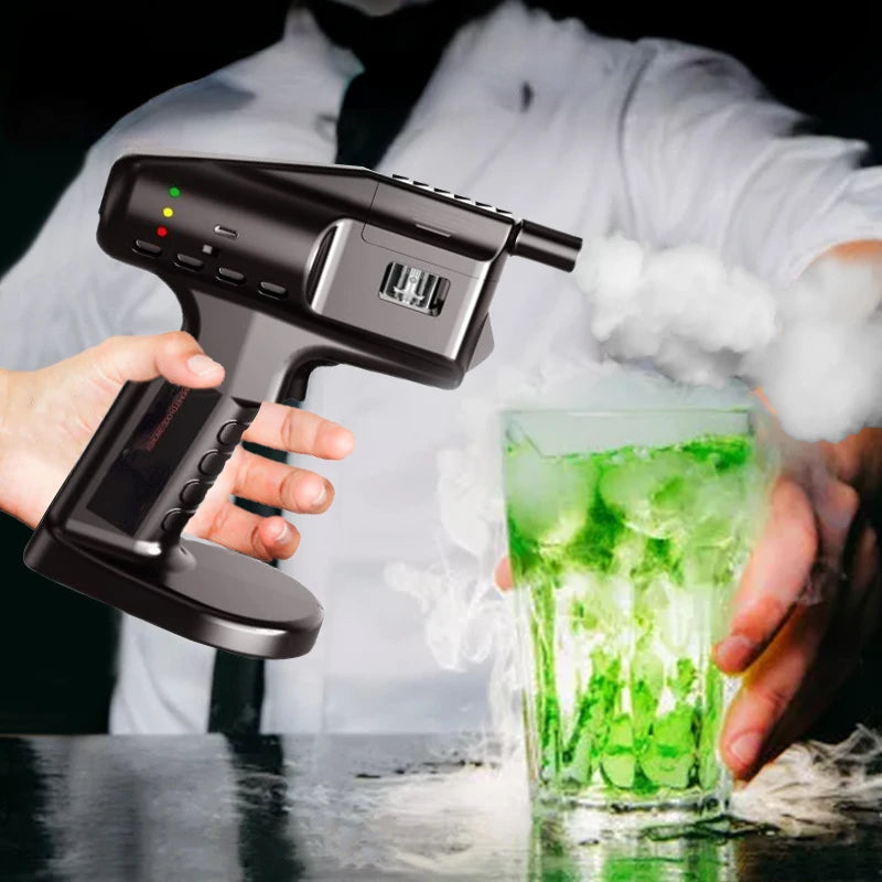 Smoking Bubble Gun | Cocktail Smoke Effect Bar Tool - Bartender Black