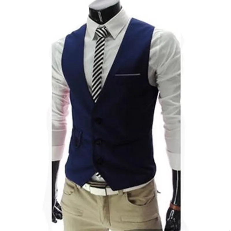 Male Vest Waistcoat Sleeveless