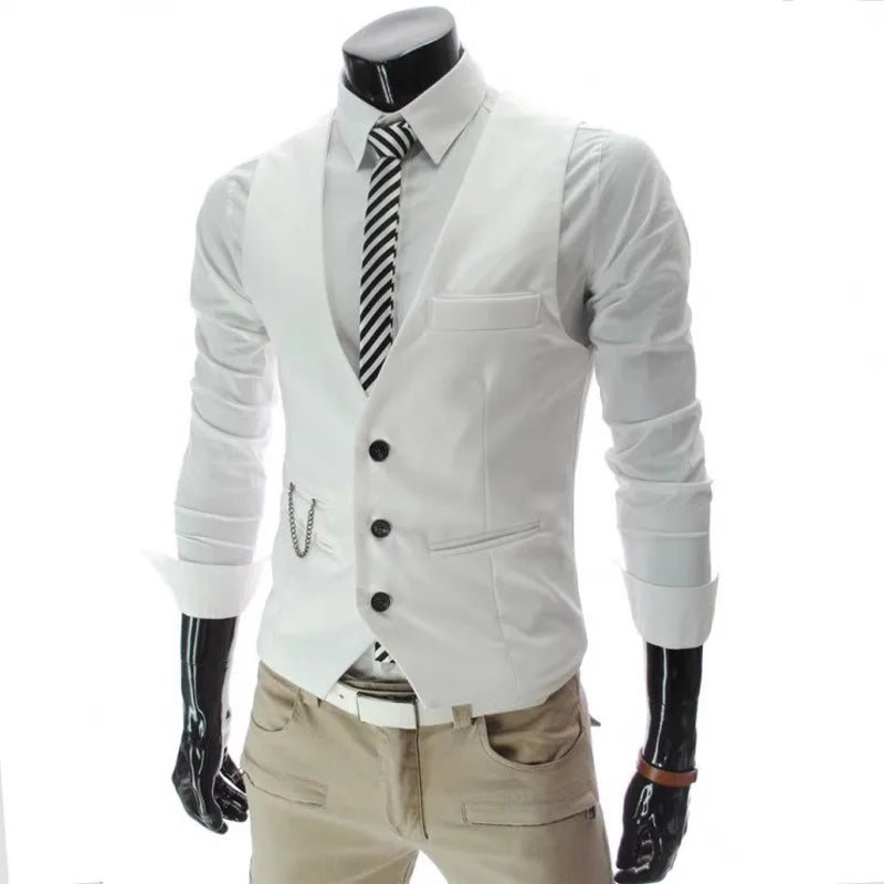 Male Vest Waistcoat Sleeveless