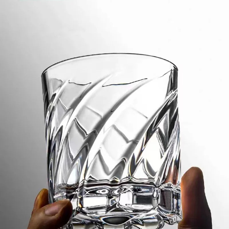 Bartender Black Diamond Cut Whiskey Glass