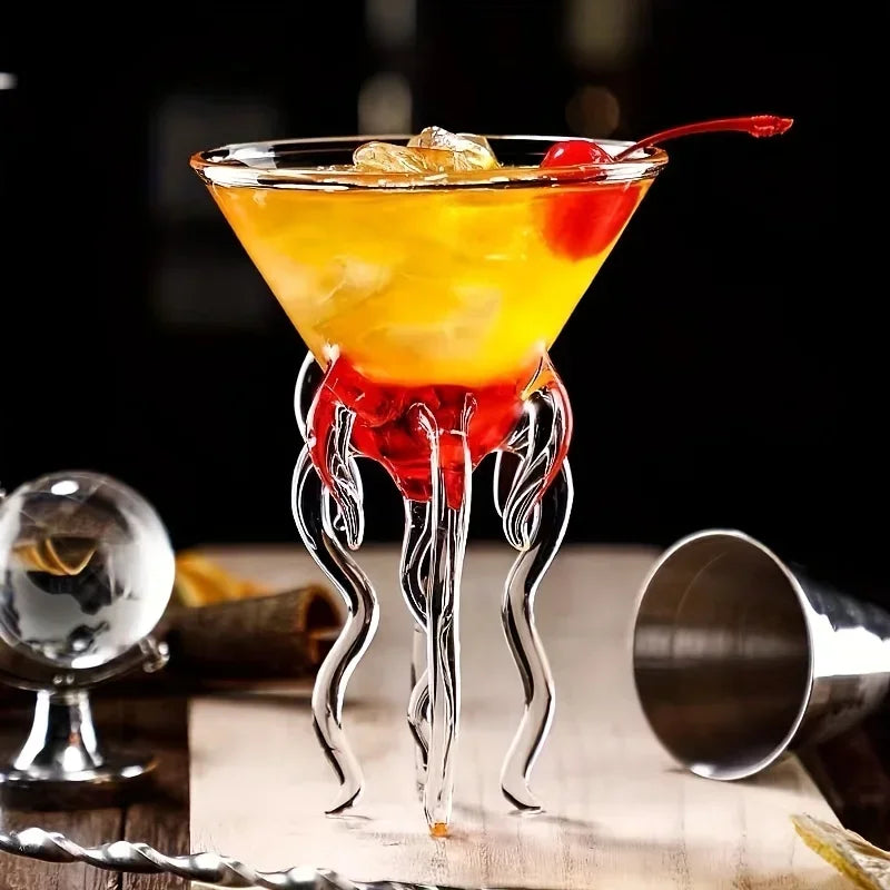 Bartender Black Octopus Cocktail Glass