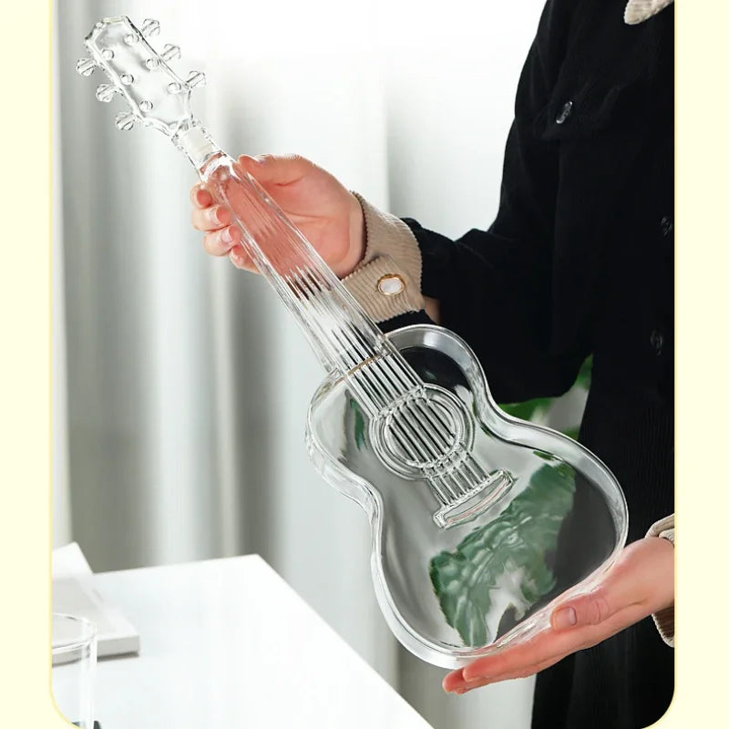 High Borosilicate Glass Wine Bottle Guitar Violin Decanter