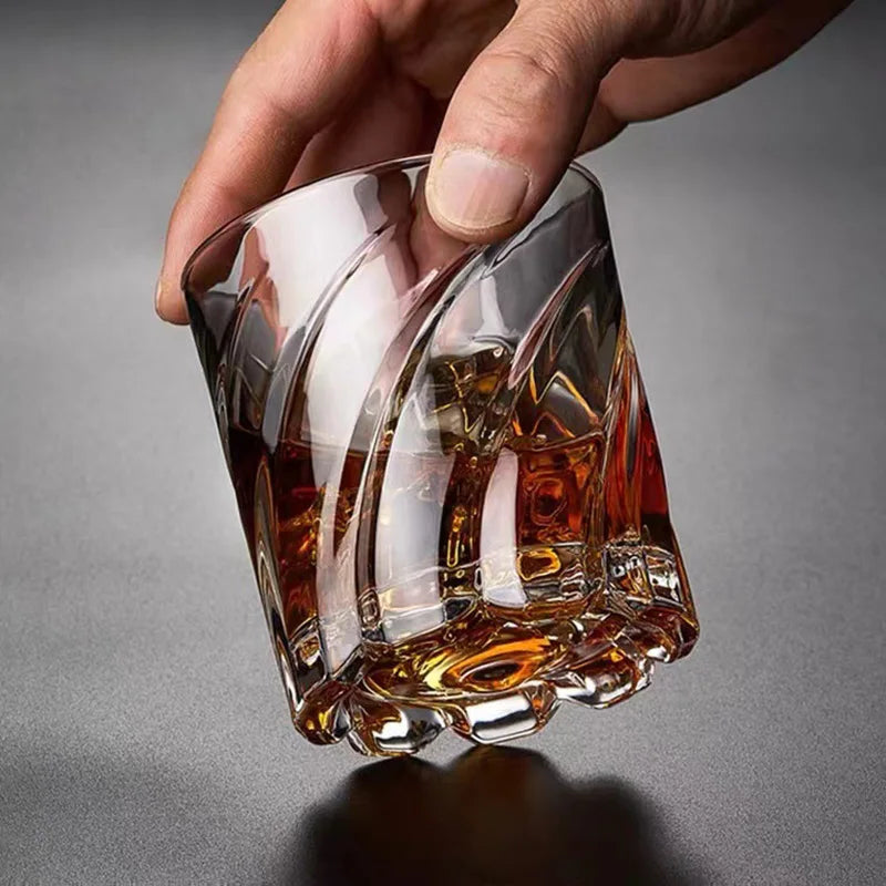Bartender Black Diamond Cut Whiskey Glass