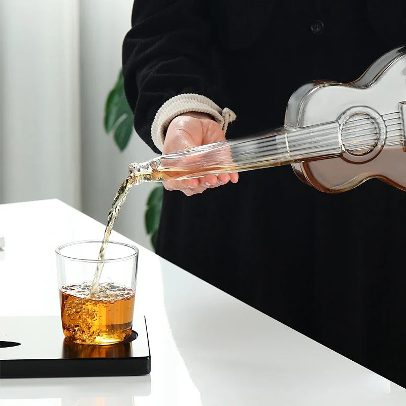 High Borosilicate Glass Wine Bottle Guitar Violin Decanter