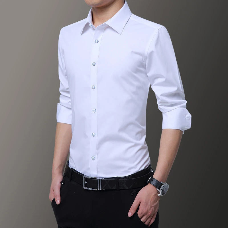 Bartender Black Men's Slim Fit Long Sleeve Shirt