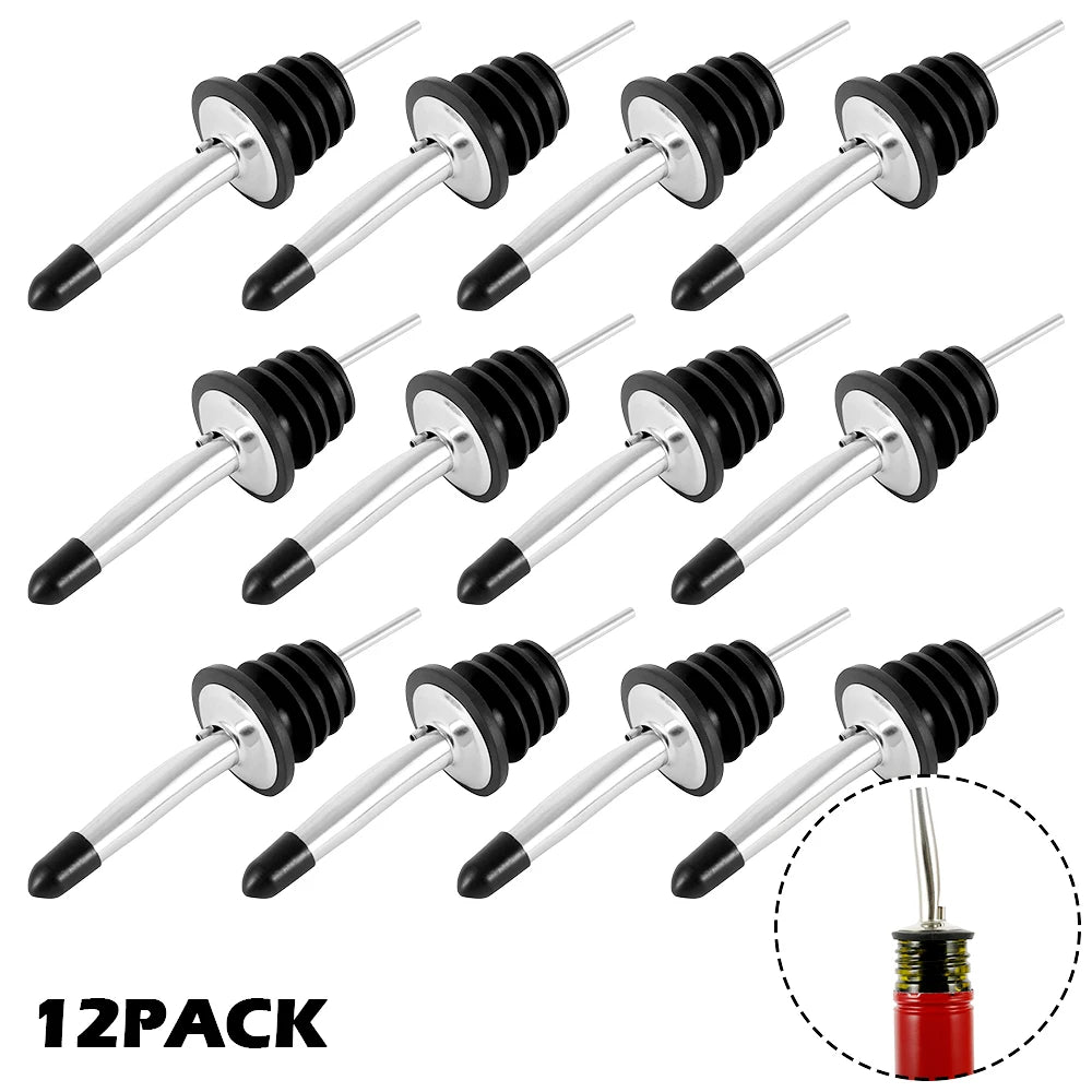 12pcs Stainless Steel Classic Bottle Pourers