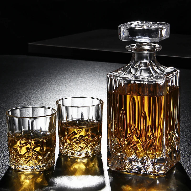 Bartender Black Crystal Decanter