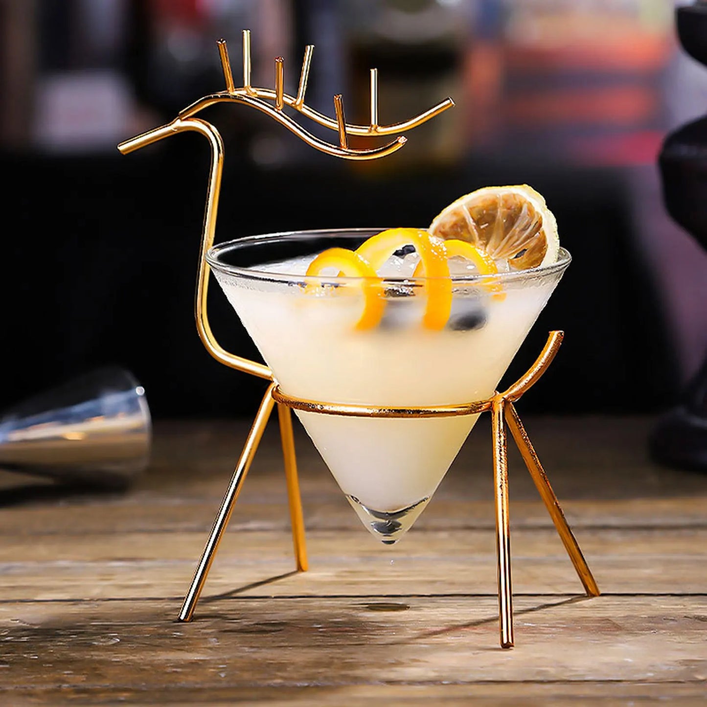 Deer Martini Glass