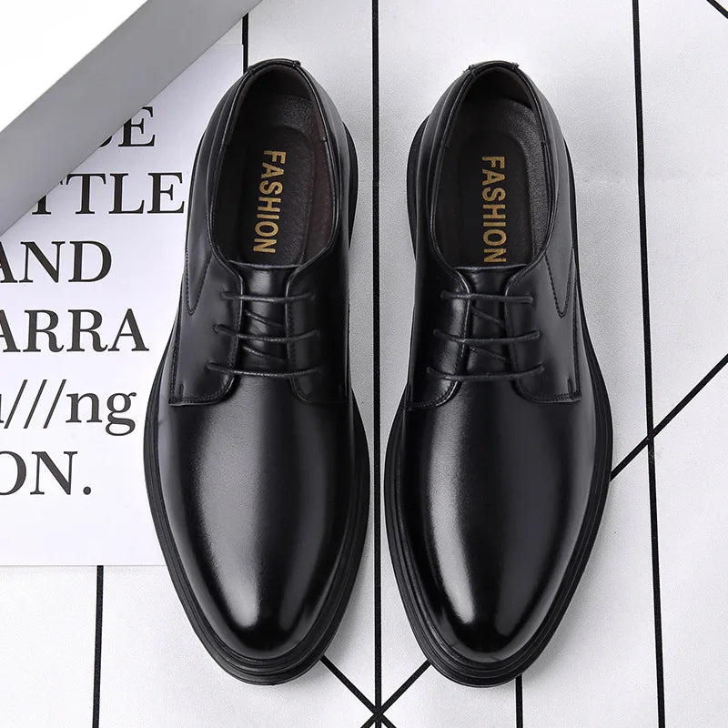 Bartender Black Men's Business Leather Oxford Shoes