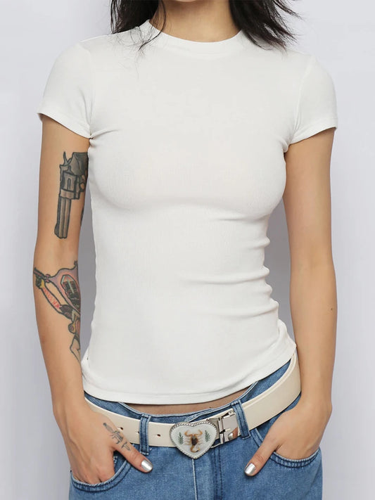 Solid Basic Short Sleeve T-shirts