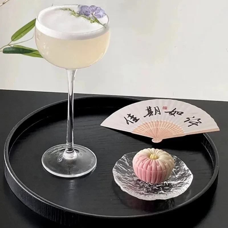 Bartender Black Tilted Martini Glass