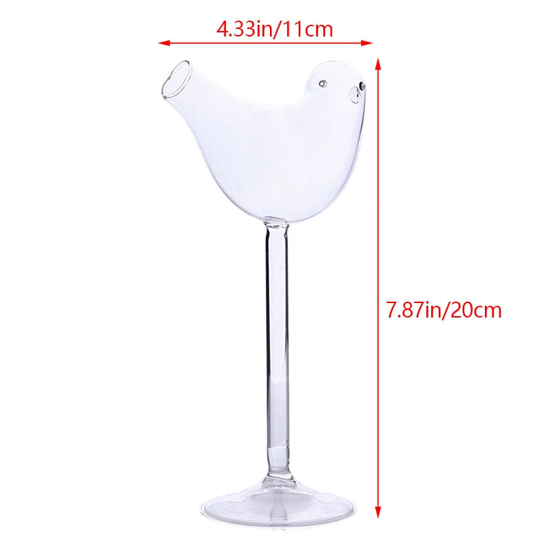 Bartender Black Bird-Shaped Cocktail Glass - Single