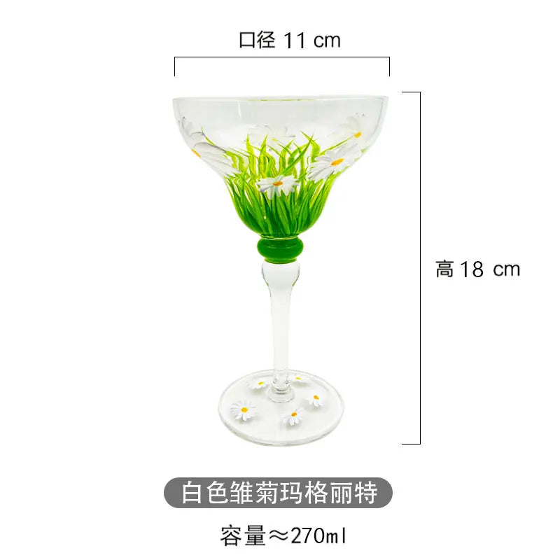 Bartender Black Handmade Colorful Cocktail Goblet