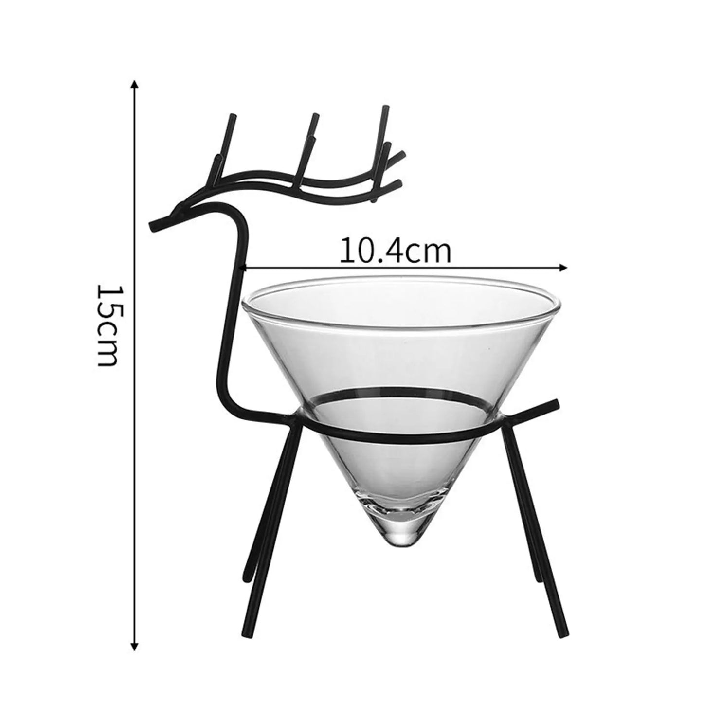 Deer Martini Glass