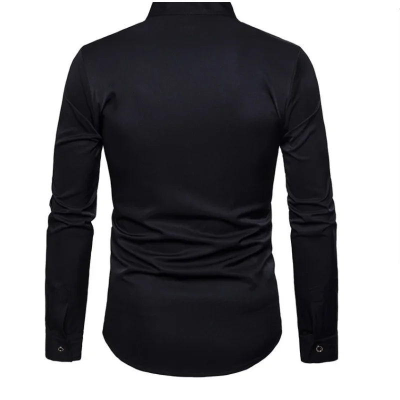 Embroidery Black Shirts for Men