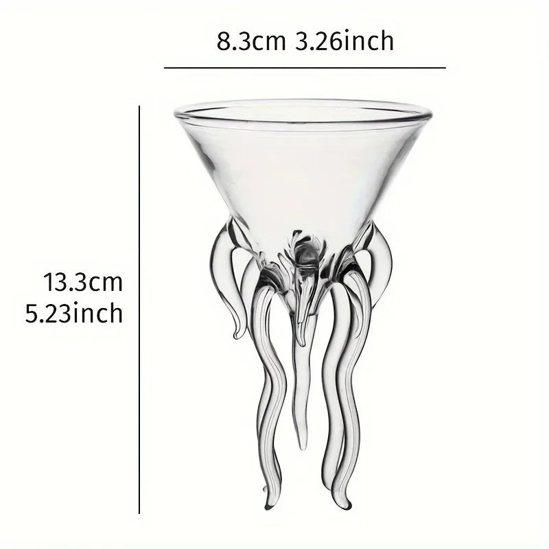 Bartender Black Octopus Cocktail Glass